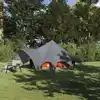 Image de vidaXL Tente Teepee 3 personnes Gris et orange 600 x 600 x 347 cm