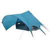 Image de vidaXL Tente tipi avec Toit avec évent Bleu et Gris 600 x 600 x 347 cm,