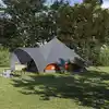 Image de vidaXL Tente Teepee 5 personnes Gris et orange 600 x 600 x 347 cm