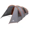 Image de vidaXL Tente Tunnel avec Toit Gris et Orange 778 x 356 x 210 cm,