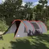 Image de vidaXL Tente tunnel 4 personnes Gris et orange 778 x 356 x 210 cm
