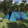 Image de vidaXL Tente Tunnel 5-Personnes Bleu et gris 805 x 405 x 211 cm