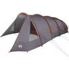 Image de vidaXL Tente Tunnel avec Toit Gris et Orange 778 x 356 x 210 cm,