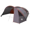 Image de vidaXL Tente Tunnel avec Toit Gris et Orange 700 x 590 x 215 cm,