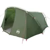 Image de vidaXL Tente Tunnel avec Toit Vert et Blanc 318 x 275 x 140 cm,