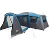 Image de vidaXL Tente familiale 20 Personnes Bleu et Gris 745 x 700 x 217 cm, Évasion Jardinière, Tente Moderne, résistante à l’Eau et aux UV, Parfait pour Vos retraites en Plein air