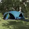 Image de vidaXL Tente familiale 10 personnes Bleu et gris 460 x 430 x 214 cm
