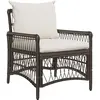 Image de vidaXL Chaise de jardin avec coussin Marron 73 x 61 x 77 cm polyrotin