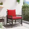 Image de vidaXL Chaise de jardin avec coussin Marron 73 x 61 x 77 cm polyrotin