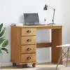 Image de vidaXL Bureau d'écriture avec tiroir ASKIM Marron 95 x 40 x 75 cm