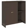 Image de vidaXL Armoire de Rangement avec Porte Marron 100 x 36 x 102 cm Rotin, Organisateur de Salon, Meuble de Rangement en rotin Moderne, Solution Pratique et élégante pour la Maison