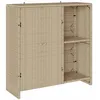 Image de vidaXL Armoire de Rangement avec étagère Beige 100 x 36 x 102 cm Rotin, Organisateur de Salon, Meuble de Rangement en rotin Moderne, Solution Pratique et élégante pour la Maison