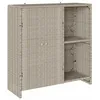 Image de vidaXL Armoire de Rangement Gris Clair 100 x 36 x 102 cm Rotin, Organisateur de Salon, Meuble de Rangement en rotin Moderne, Solution Pratique et élégante pour la Maison