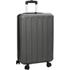 Image de vidaXL Valise avec Verrouillage Gris foncé 43 x 27 x 66 cm Plastic ABS, Valise Moderne rectangulaire, Bagage résistant, Pratique et stylée, idéale pour Vos Voyages