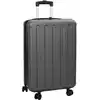 Image de vidaXL Valise avec verrouillage Gris foncé 43 x 27 x 66 cm Plastic ABS