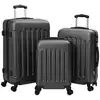 Image de vidaXL Valise 3 pcs Gris foncé 50 x 31 x 78 cm Plastic ABS