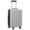 Image de vidaXL Valise avec Verrouillage Argent 34 x 23 x 55.5 cm Plastic ABS, Valise Moderne rectangulaire, Bagage résistant, Pratique et stylée, idéale pour Vos Voyages