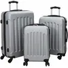 Image de vidaXL Valise 3 pcs Argenté 50 x 31 x 78 cm Plastic ABS