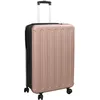 Image de vidaXL Valise avec Verrouillage doré Rose 50 x 30 x 76 cm Plastic ABS, Valise Moderne rectangulaire, Bagage résistant, Pratique et stylée, idéale pour Vos Voyages