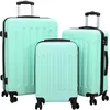 Image de vidaXL Valise 3 pcs Vert Menthe 50 x 31 x 78 cm Plastic ABS, Sac de Voyage, en Forme rectangulaire, Design Moderne, Valise légère, Coque Rigide Durable, Bagage Portable