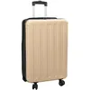 Image de vidaXL Valise avec Verrouillage Champagne 43 x 27 x 66 cm Plastic ABS, Valise Moderne rectangulaire, Bagage résistant, Pratique et stylée, idéale pour Vos Voyages