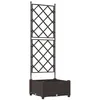 Image de vidaXL Cache-Pot de Jardin Marron 40 x 40 x 125,5 cm Acier, Jardin et terrasse, Pot Moderne en Acier, résistant aux intempéries, Support Durable, déco pour Patio