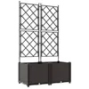 Image de vidaXL Cache-Pot de Jardin 2 pc Marron 80 x 40 x 143 cm PP