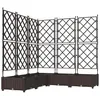 Image de vidaXL Cache-Pot de Jardin 5 pc Marron 120 x 120 x 125,5 cm PP, Pot de Jardin Moderne, résistant, élégant en Plastique, déco extérieure imperméable, ajout Polyvalent