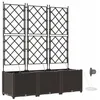 Image de vidaXL Cache-Pot de Jardin 3 pcs Marron Acier, Bac en Acier Moderne, déco Jardin Durable, Support à Fleurs rectangulaire, Accessoires de Balcon, Jardin Urbain