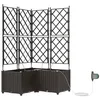 Image de vidaXL Cache-Pot de Jardin 3 pcs Marron Acier, Bac en Acier Moderne, déco Jardin Durable, Support à Fleurs rectangulaire, Accessoires de Balcon, Jardin Urbain