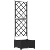 Image de vidaXL Cache-Pot de Jardin Noir 40 x 40 x 125,5 cm Acier, Jardin et terrasse, Pot Moderne en Acier, résistant aux intempéries, Support Durable, déco pour Patio