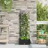 Image de vidaXL Cache-pot de jardin Noir 40 x 40 x 125,5 cm Acier