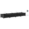 Image de vidaXL Cache-Pot de Jardin 4 pcs Noir Acier, Bac en Acier Moderne, déco Jardin Durable, Support à Fleurs rectangulaire, Accessoires de Balcon, Jardin Urbain