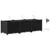 Image de vidaXL Cache-Pot de Jardin 3 pcs Noir 120 x 40 x 37,5 cm Plastique, Jardin et Terrasse, Pot Moderne Auto-arrosant, Boîte Durable pour Plantes, Conteneur rectangulaire pour Le Patio