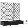 Image de vidaXL Cache-Pot de Jardin 3 pcs Noir Acier, Bac en Acier Moderne, déco Jardin Durable, Support à Fleurs rectangulaire, Accessoires de Balcon, Jardin Urbain