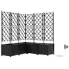 Image de vidaXL Cache-Pot de Jardin 5 pcs Noir Acier, Bac en Acier Moderne, déco Jardin Durable, Support à Fleurs rectangulaire, Accessoires de Balcon, Jardin Urbain