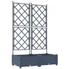 Image de vidaXL Cache-Pot de Jardin 2 pc Gris 80 x 40 x 125,5 cm PP