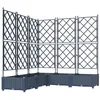 Image de vidaXL Cache-Pot de Jardin 5 pcs Gris 120 x 120 x 125,5 cm Acier, Jardin et terrasse, Pot Moderne en Acier, résistant aux intempéries, Support Durable, déco pour Patio