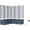 Image de vidaXL Cache-pot de jardin 5 pcs Gris 120 x 120 x 125,5 cm Acier