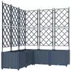 Image de vidaXL Cache-Pot de Jardin 5 pcs Gris 120 x 120 x 143 cm Acier, Jardin et terrasse, Pot Moderne en Acier, résistant aux intempéries, Support Durable, déco pour Patio