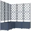 Image de vidaXL Cache-pot de jardin 5 pcs Gris 120 x 120 x 143 cm Acier