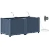 Image de vidaXL Cache-Pot de Jardin 2 pcs Gris 120 x 120 x 142 cm Acier, Bac en Acier Moderne, déco Jardin Durable, Support à Fleurs rectangulaire, Accessoires de Balcon, Jardin Urbain