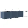 Image de vidaXL Cache-Pot de Jardin 3 pcs Gris 120 x 40 x 37,5 cm Plastique, Jardin et Terrasse, Pot Moderne Auto-arrosant, Boîte Durable pour Plantes, Conteneur rectangulaire pour Le Patio