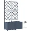 Image de vidaXL Cache-pot de jardin 2 pcs Gris 120 x 120 x 142 cm Acier