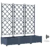 Image de vidaXL Cache-Pot de Jardin 3 pcs Gris 120 x 40 x 126 cm Plastique, Jardin et Terrasse, Pot Moderne Auto-arrosant, Boîte Durable pour Plantes, Conteneur rectangulaire pour Le Patio