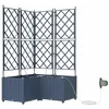 Image de vidaXL Cache-Pot de Jardin 3 pcs Gris 120 x 120 x 142 cm Acier, Bac en Acier Moderne, déco Jardin Durable, Support à Fleurs rectangulaire, Accessoires de Balcon, Jardin Urbain
