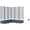 Image de vidaXL Cache-Pot de Jardin 5 pcs Gris 120 x 120 x 126 cm Plastique, Jardin et Terrasse, Pot Moderne Auto-arrosant, Boîte Durable pour Plantes, Conteneur rectangulaire pour Le Patio