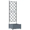Image de vidaXL Cache-Pot de Jardin Gris Clair 40 x 40 x 125,5 cm PP