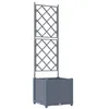 Image de vidaXL Cache-Pot de Jardin Gris Clair 40 x 40 x 143 cm Acier, Jardin et terrasse, Pot Moderne en Acier, résistant aux intempéries, Support Durable, déco pour Patio