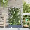 Image de vidaXL Cache-pot de jardin 2 pcs Gris Clair 80 x 40 x 125,5 cm Acier